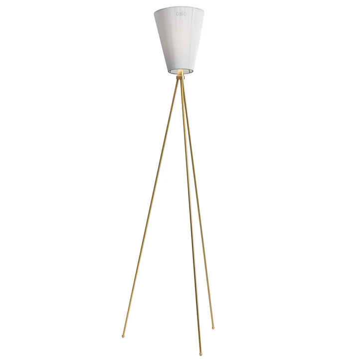 Northern - Oslo Wood Stehleuchte, weiss / gold