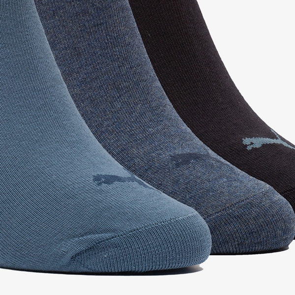 3 paar Puma sneakersokken blauw