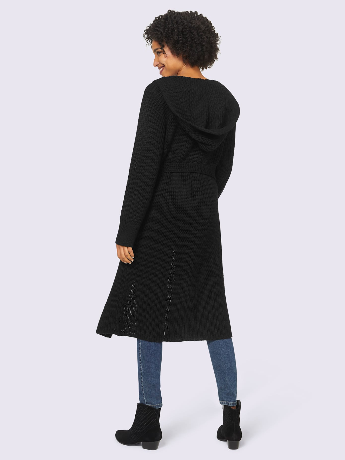 Manteau en tricot grosse maille douce