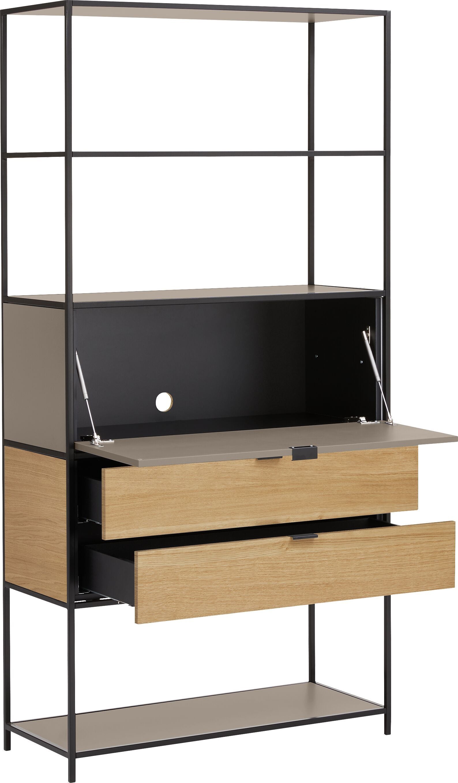SEVEN Regal - Sand / B: 93.2 cm x T: 39.0 cm x H: 189.0 cm