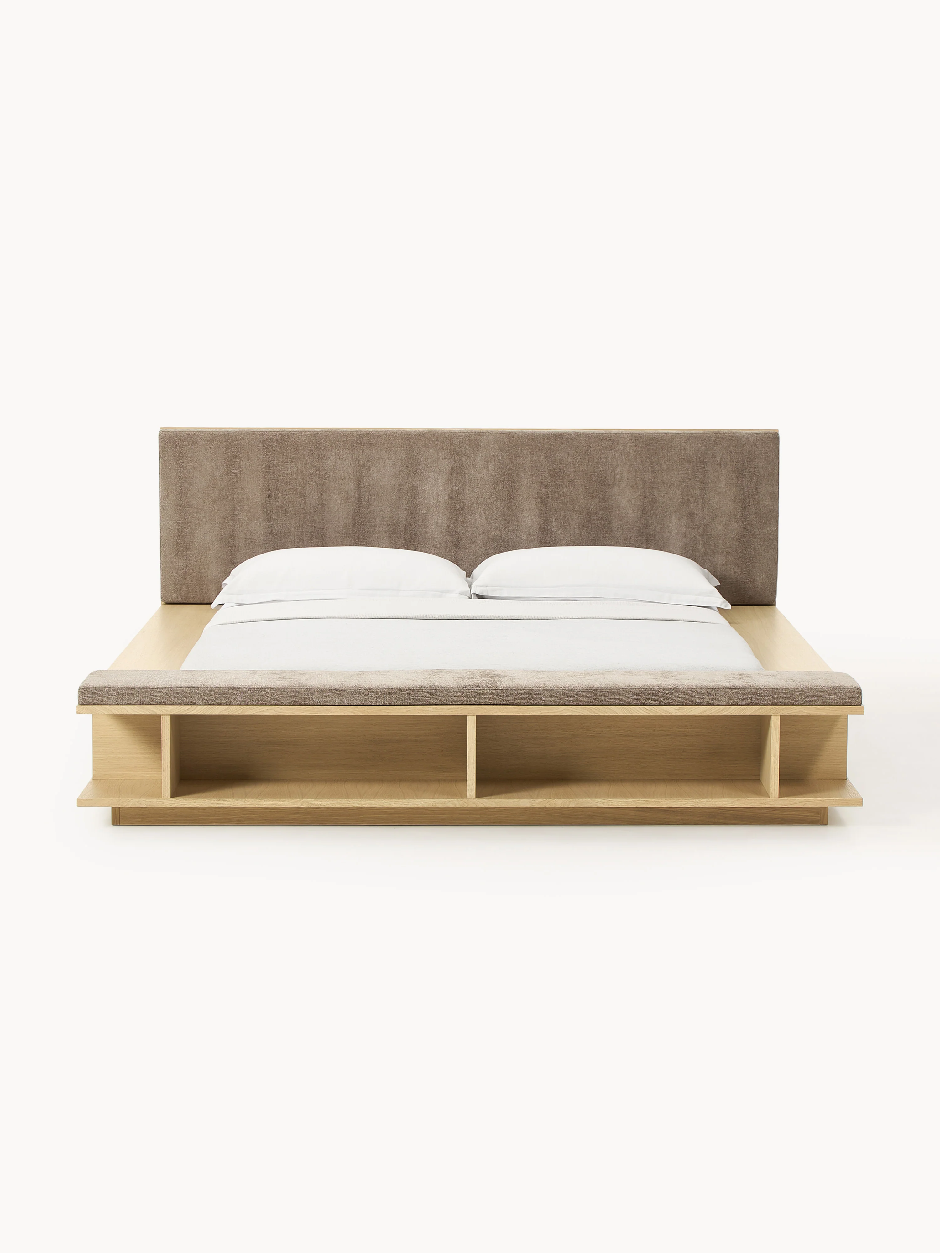 Houten bed Clark met bank en zijplanken