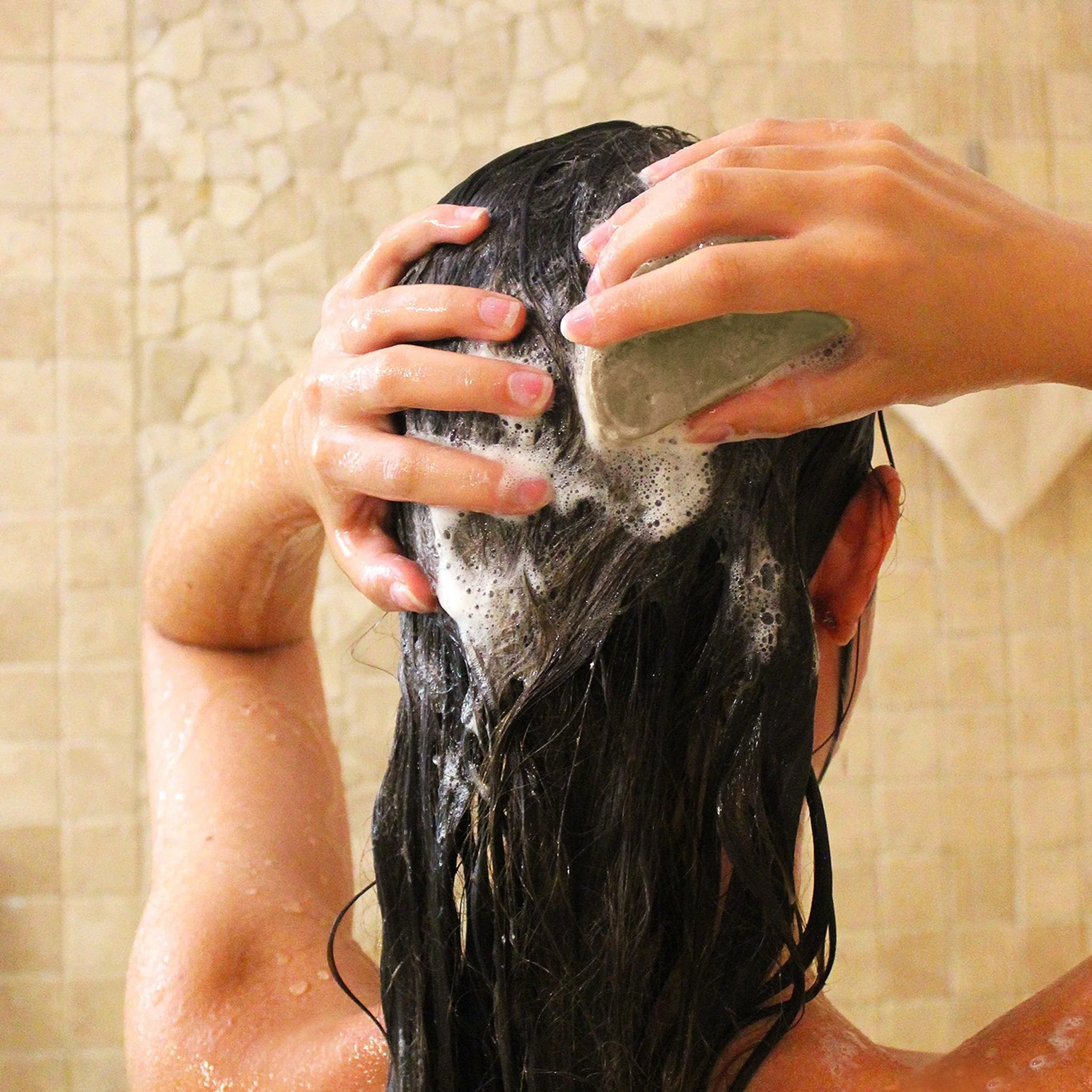 Shampoing solide cheveux colorés ou bouclés à l'huile de brocoli - Version 2 - 1 shampoing - 70g