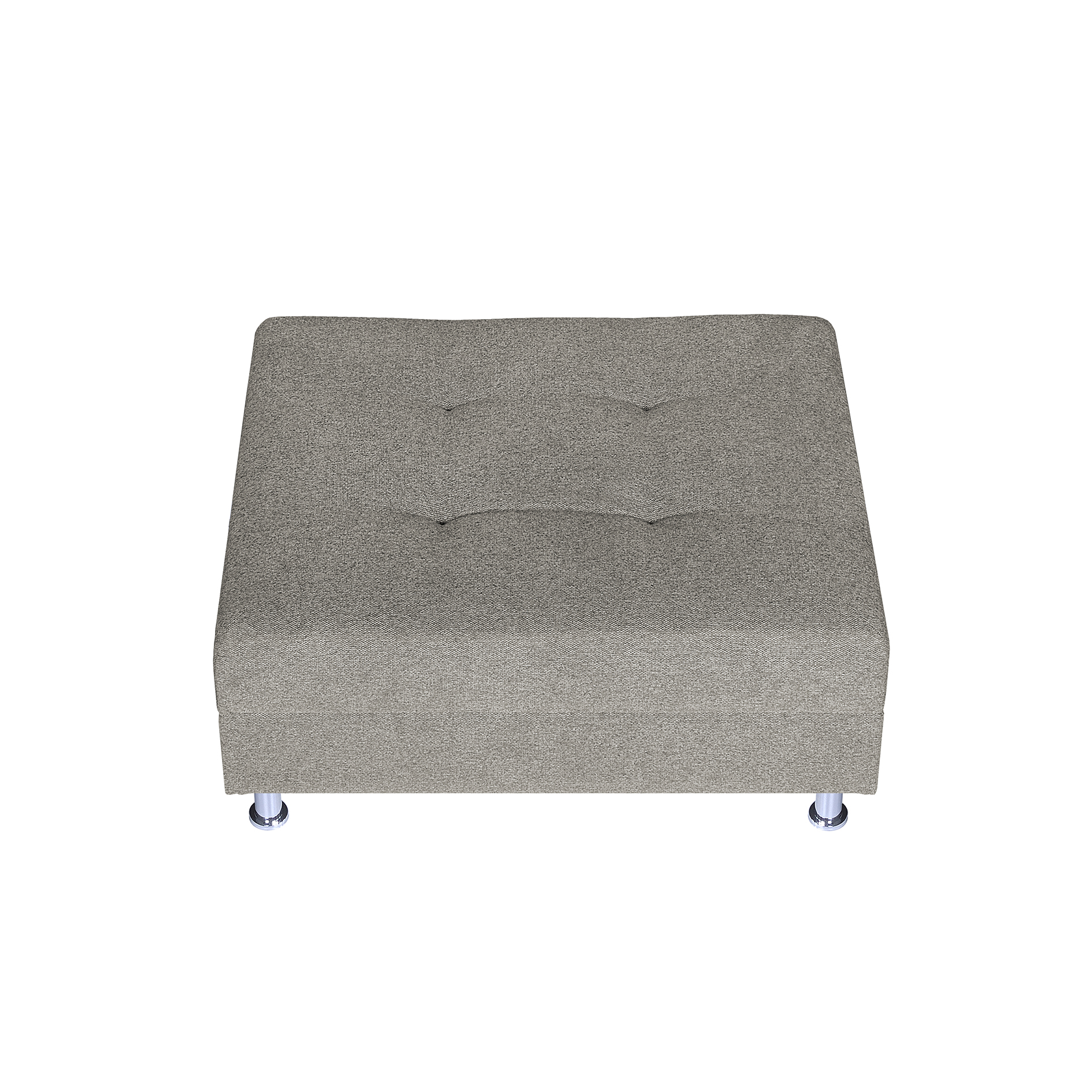 Hocker - taupe - Strukturgewebe - Federkern