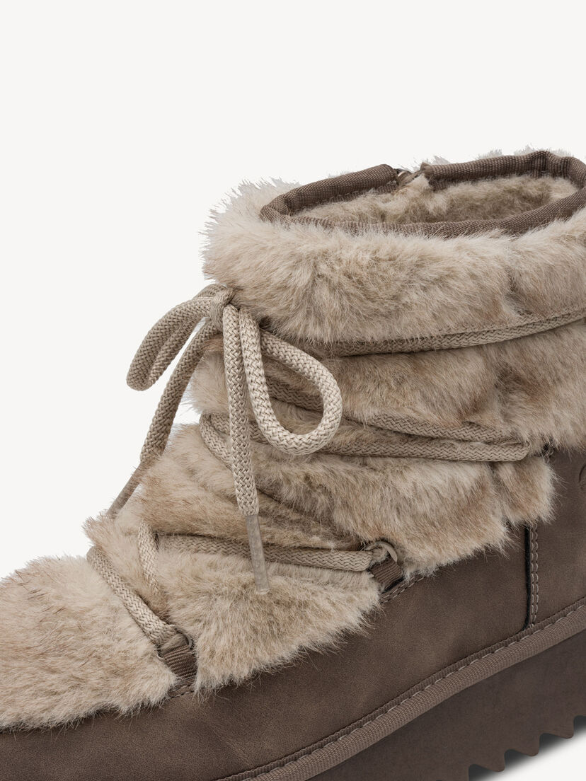 Enkellaarsje - beige warme voering