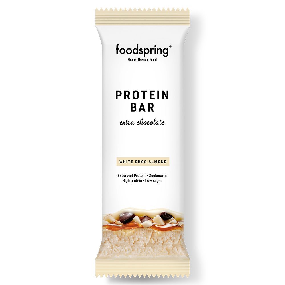foodspring® Extra Chocolate Protein Bar Weiße-Schoko-Mandel