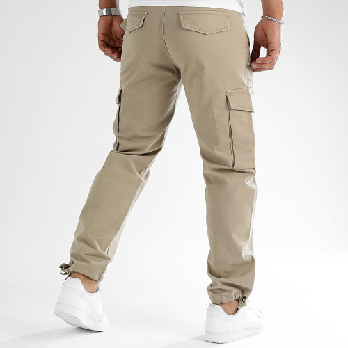 Pantalon Cargo Large Avec Poches 2975 Beige