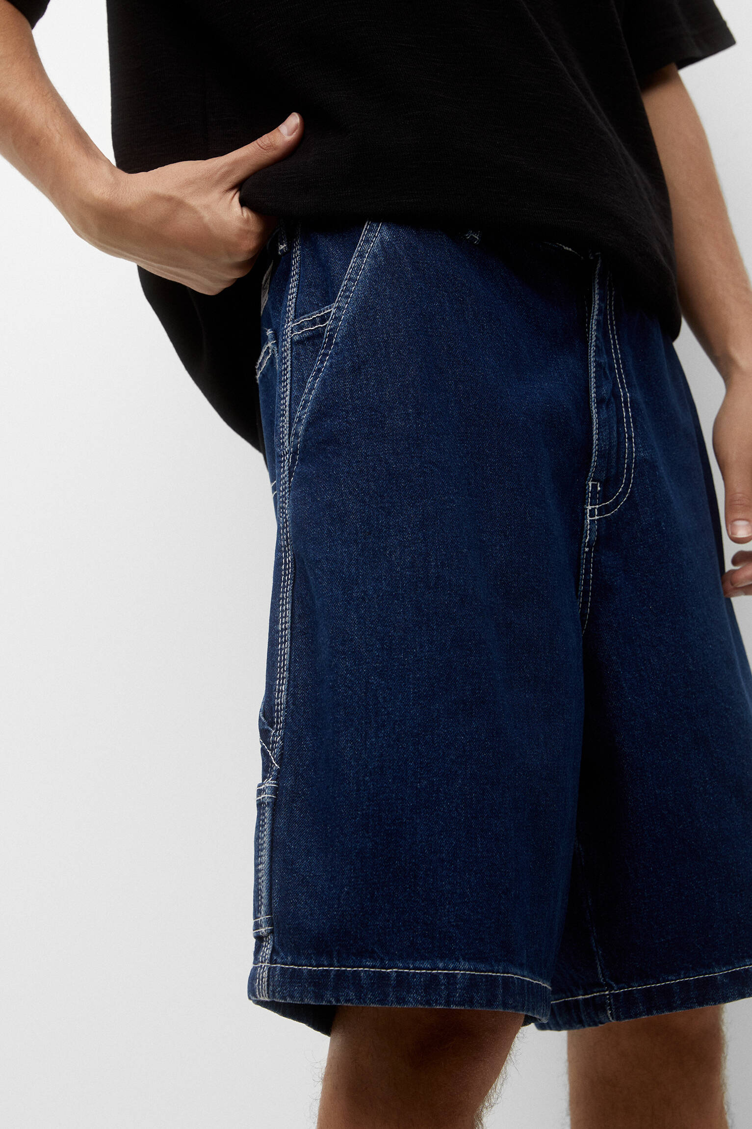 Bermuda jeans Carpenter - Azul Marinho