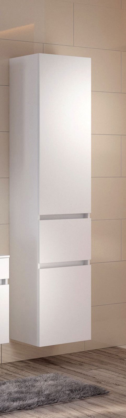 Hochschrank BAABE 40 x 180 cm Weiß matt