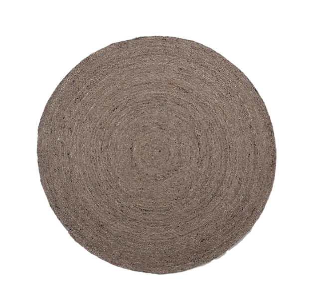 Vloerkleed Maze Ø200 cm light brown