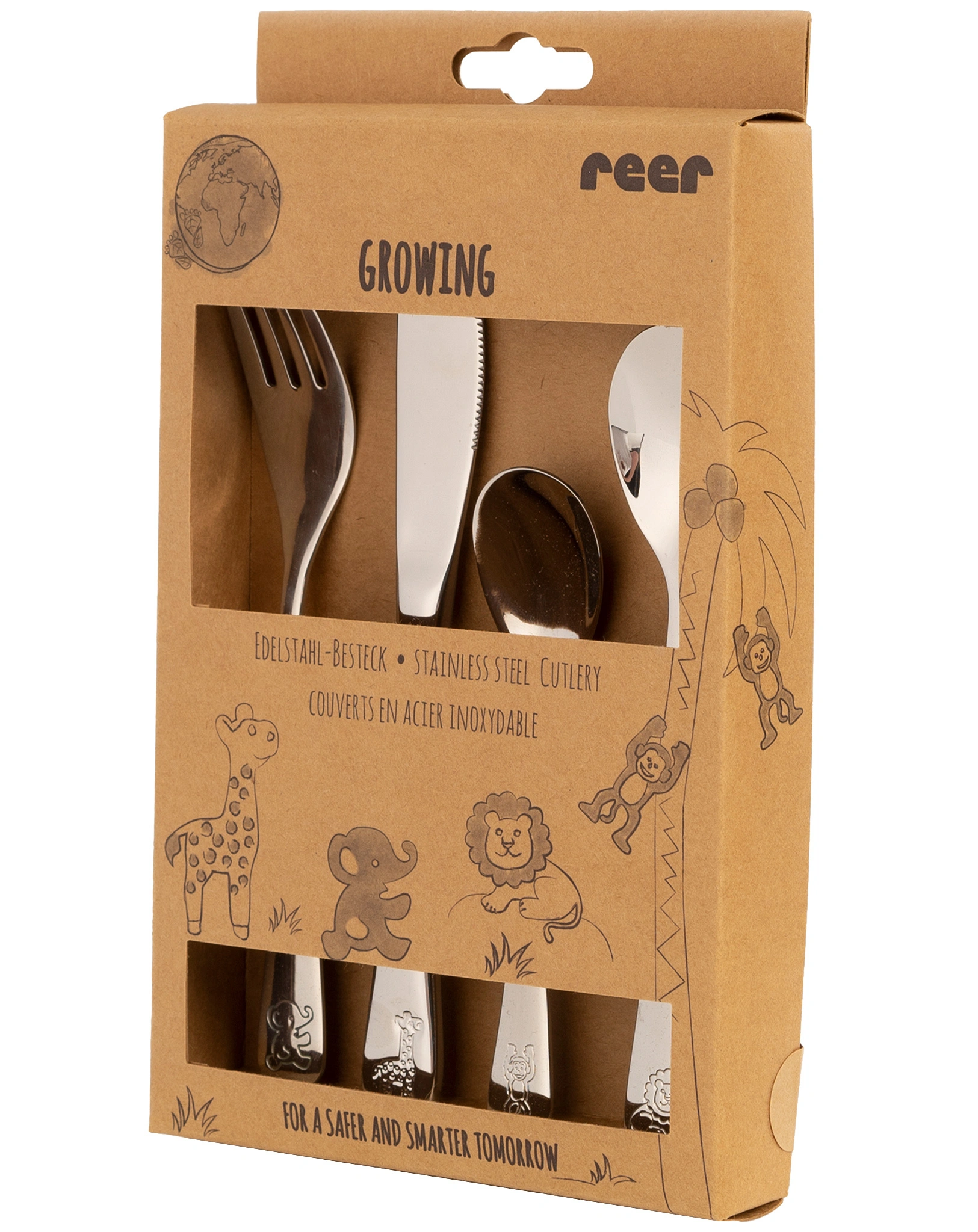 Edelstahl-Besteck GROWING 4-teilig
