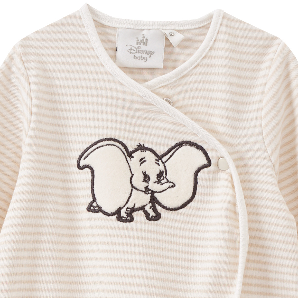 Topomini Dumbo Schlafanzug mit Streifen creme / hellbeige
