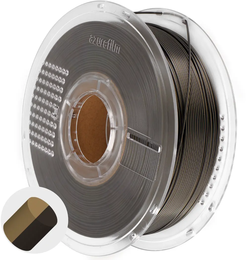 AzureFilm  PLA Silk Dual Color Obsidian Moss, 1,75 mm / 1000 g    Glänzende & schimmernde PLA Effekte in Obsidian Moss
