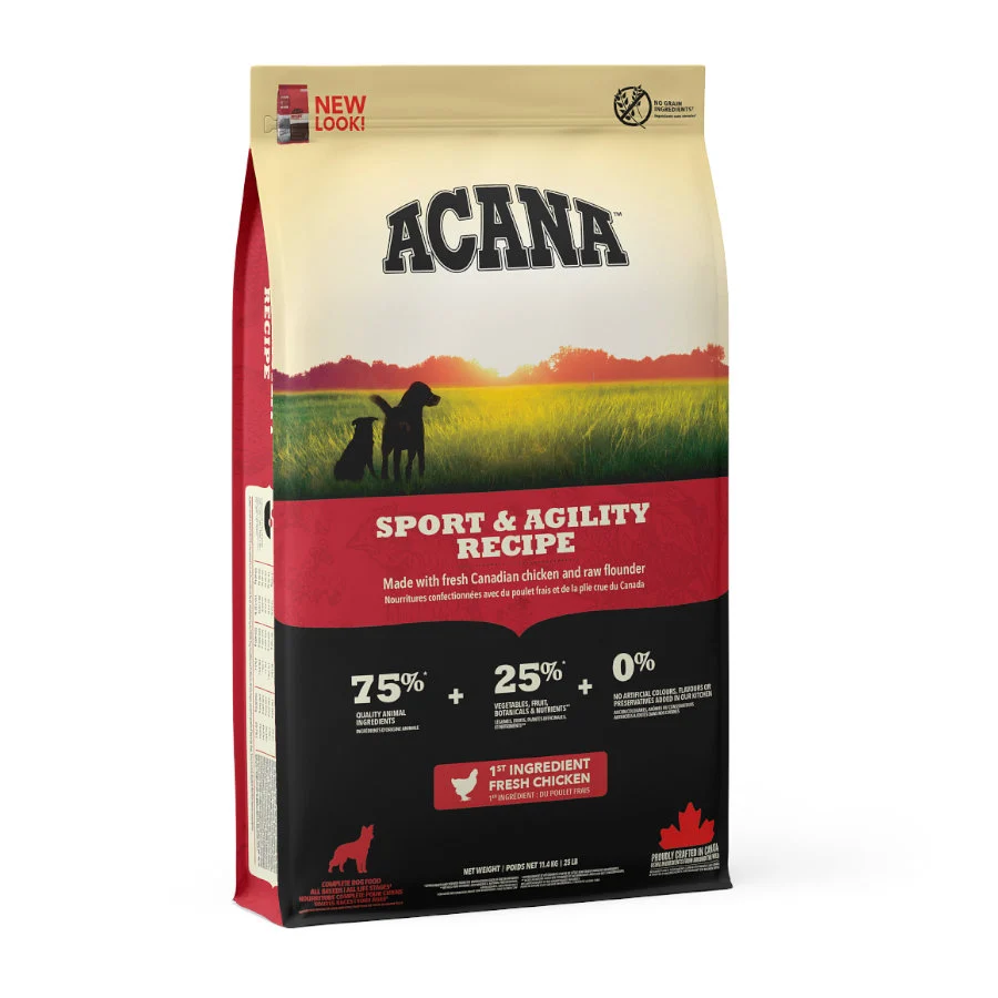 11,4 kg de ração Acana Sport & Agility para cães