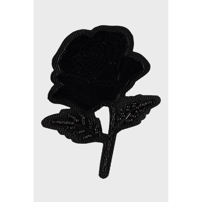 Atelier Veritas-Patch met grote fluwelen bloem 10x8cm