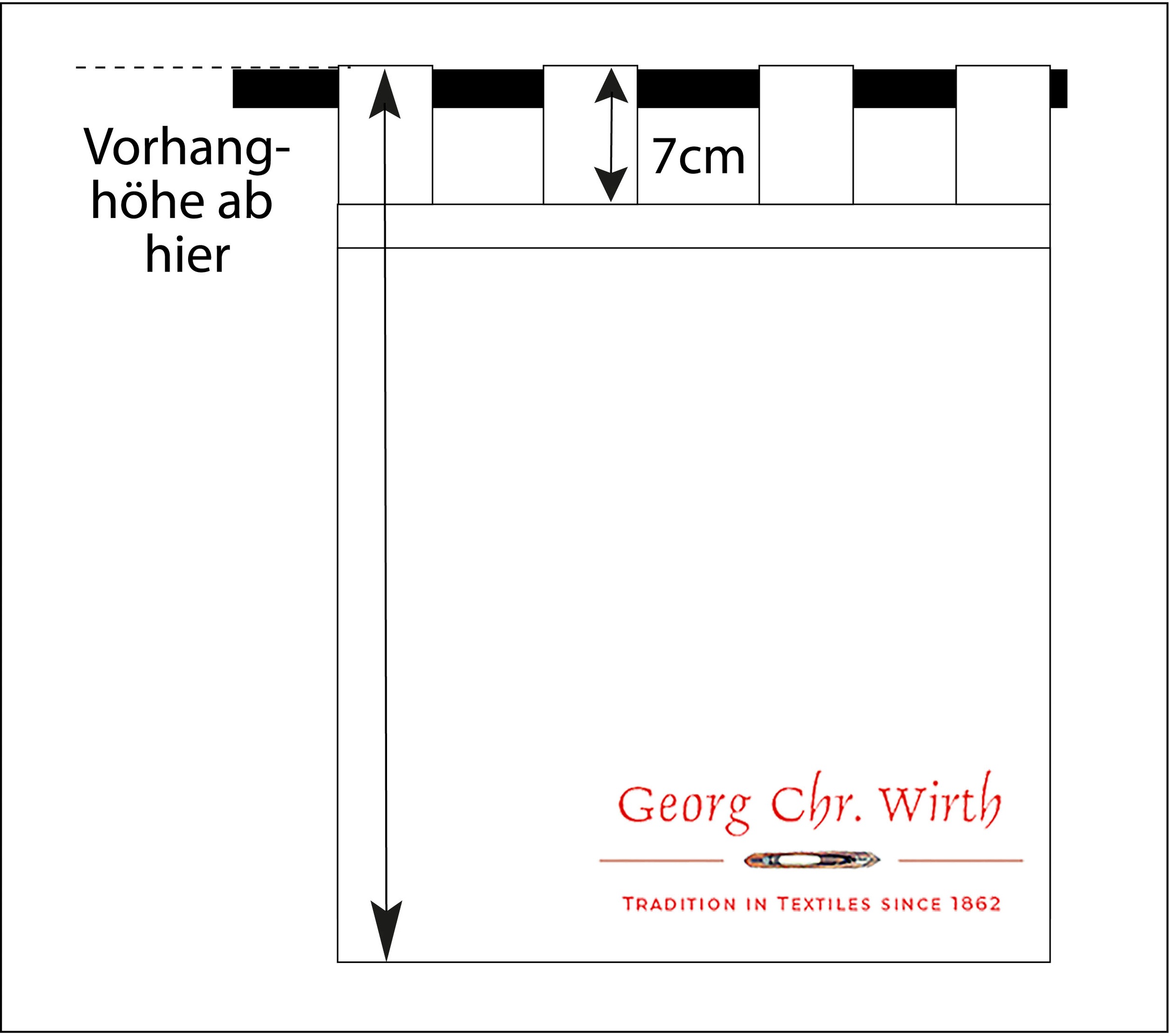 Wirth Vorhang »Newbury« Schlaufen 1 Stk. tlg. nach Mass