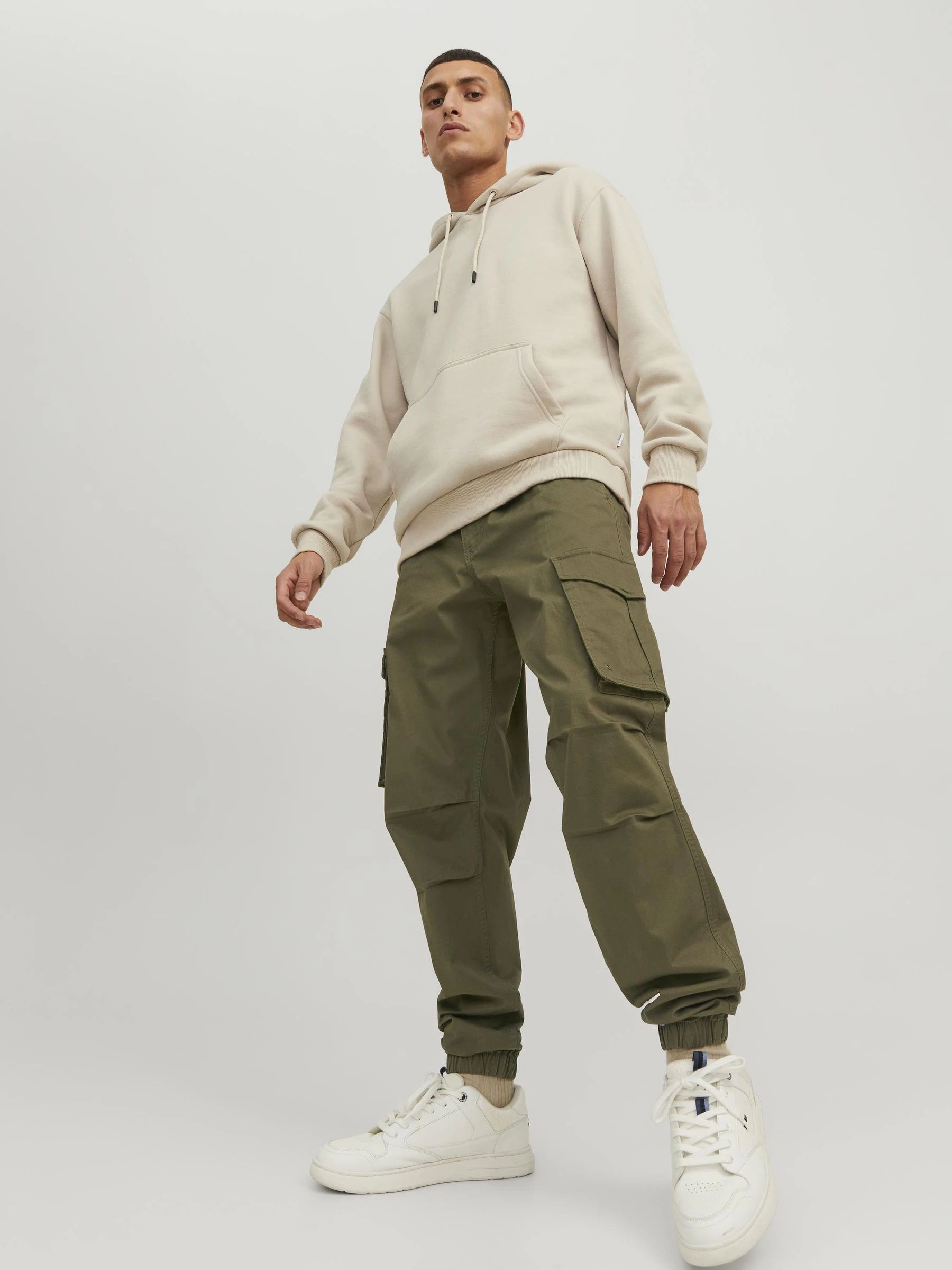 Groen - JACK & JONES - Relaxte cargobroek