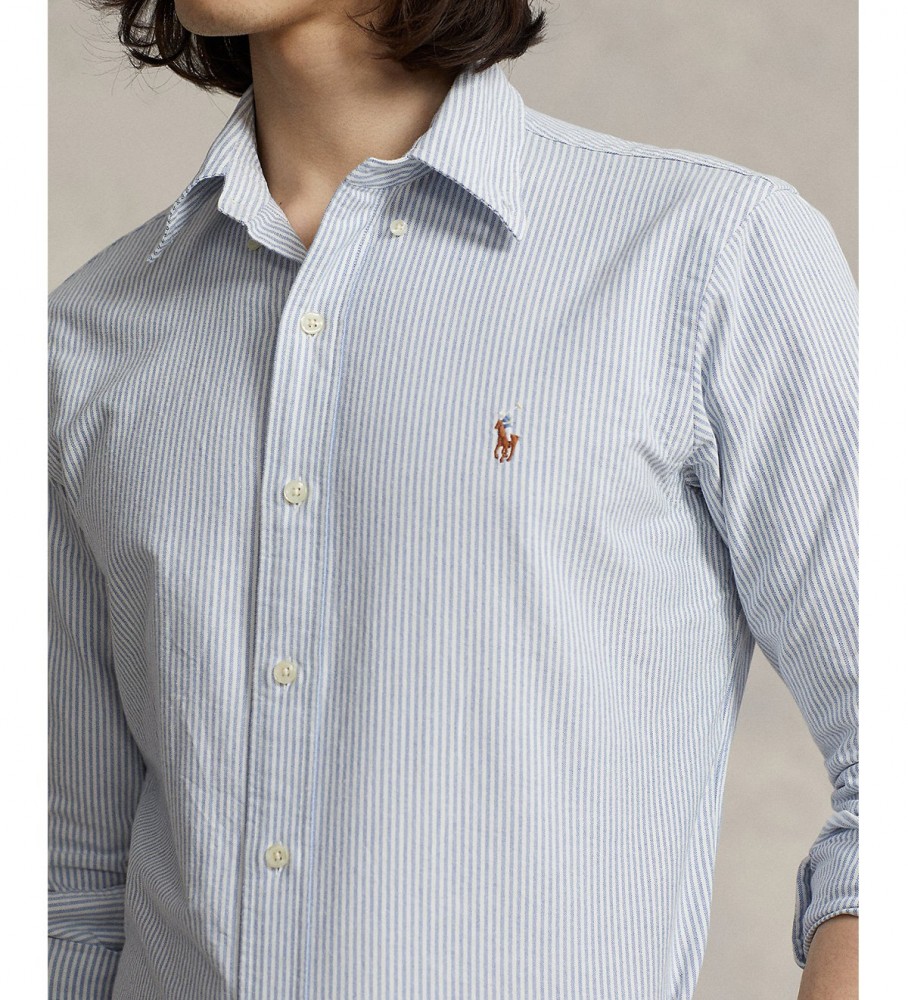 Camisa Oxford Ralph Lauren Custom Fit azul
