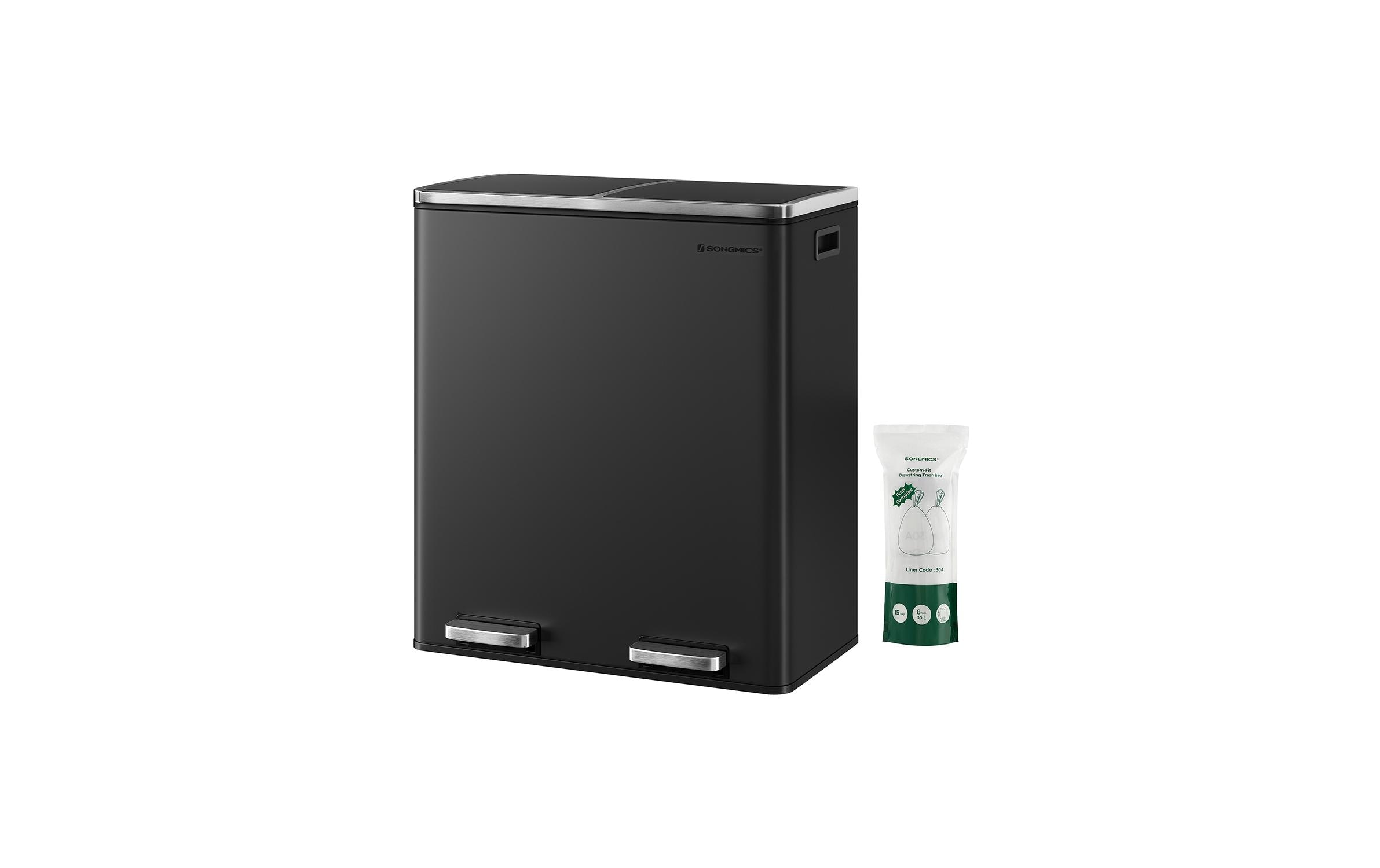 SONGMICS Mülleimer »2 x 30 l« 2 Behälter