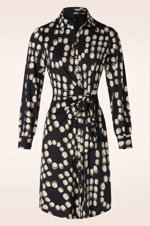 K-Design Isabella Dot jurk in zwart