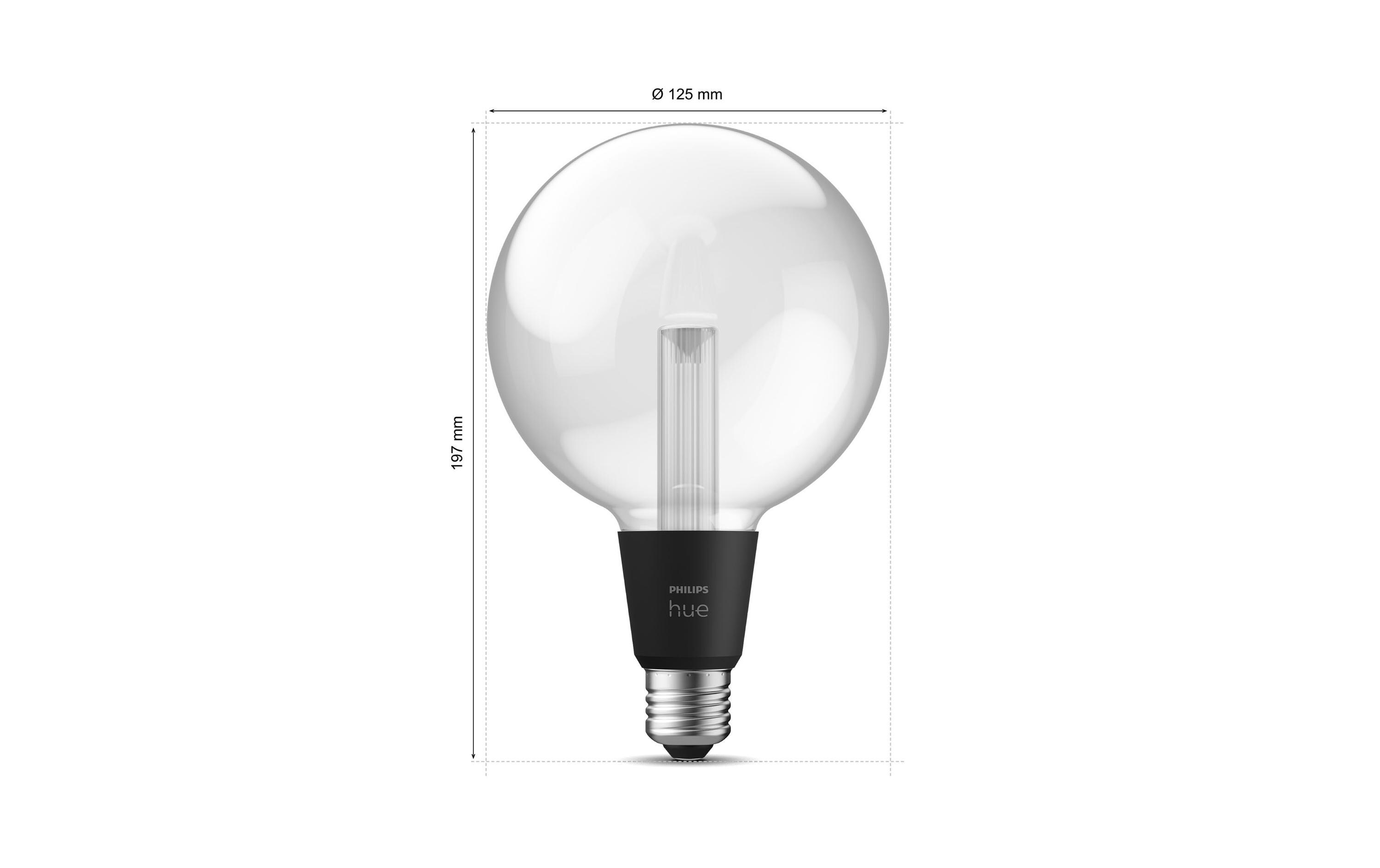 White & Color Ambiance Lightguide G125, E27Einzigartige Lichtakzente mit handgeblasenen Glaskugeln