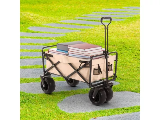 Chariot pliant jardin camping plage capacité 100kg FLORA
