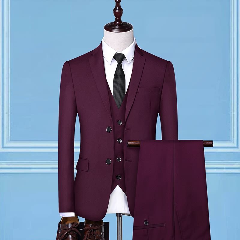 Bay Go Mall - Set: Enkelrijs blazer + vest + pantalon