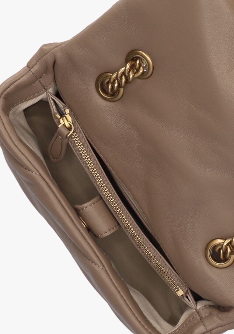 taupe pinko schoudertas love puff mini