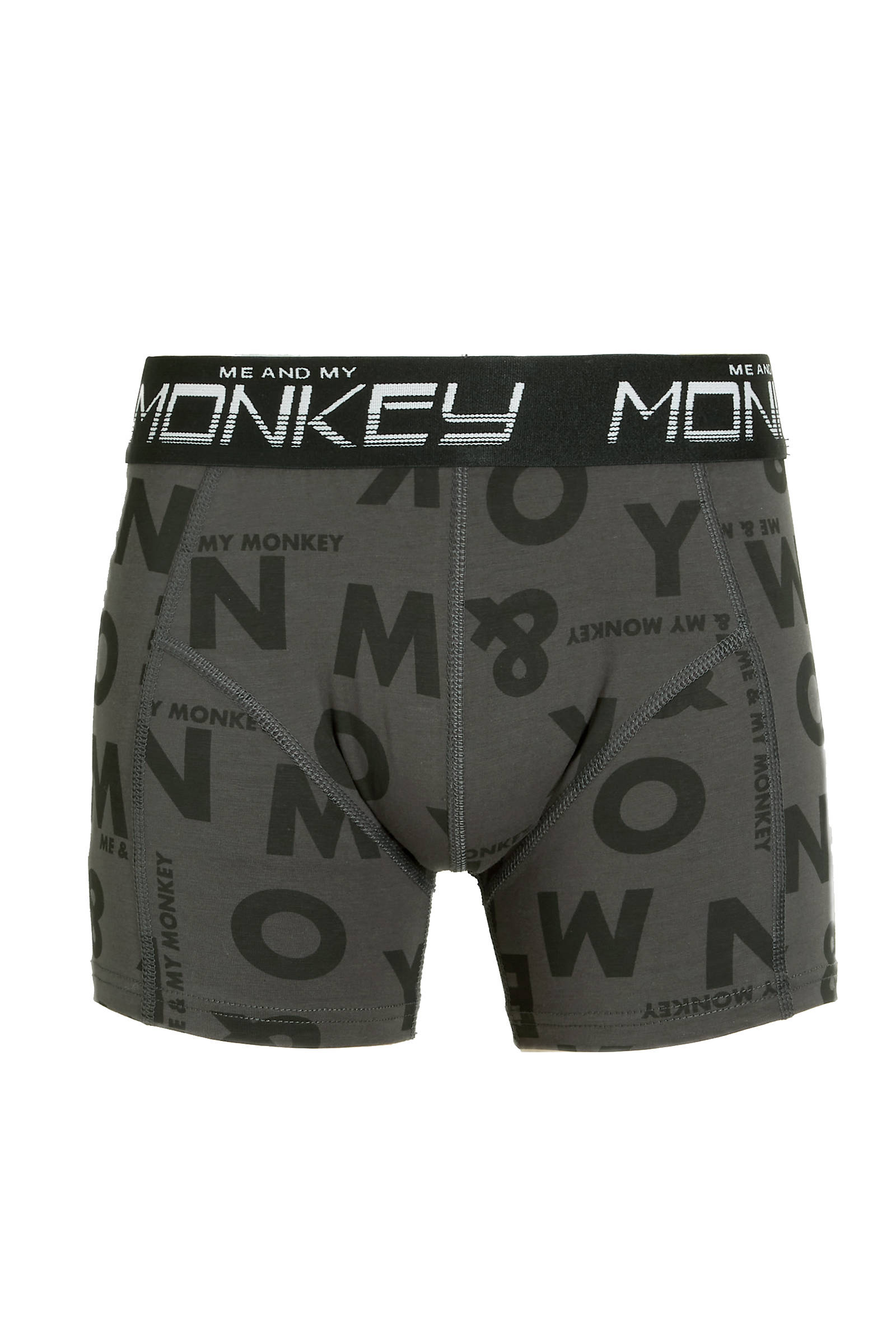 Me & My Monkey boxershort - set van 2 army/blauw
