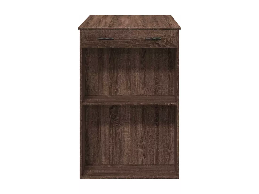 Table de bar chêne marron 102x70x103,5 cm bois d'ingénierie