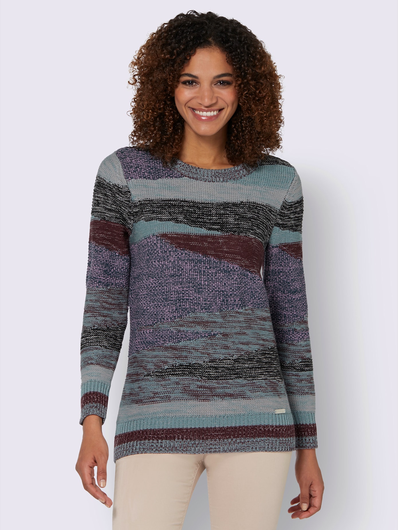 Pull en tricot bords-côtes pratiques