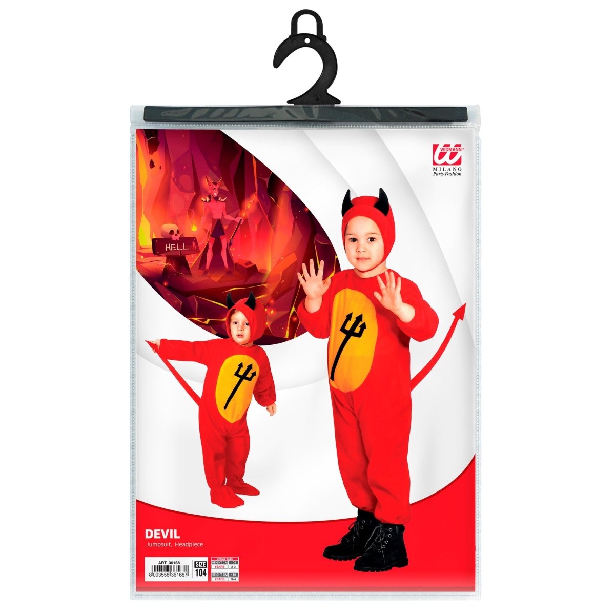 Halloween Kostuum Rood Baby Duivel 2 delig