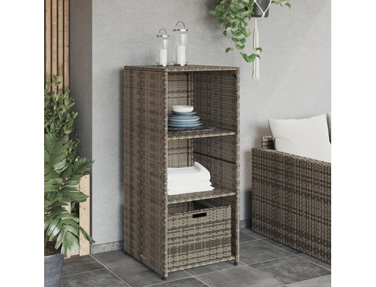 VIDAXL - Armoire de jardin Armoire de rangement de jardin gris 50x55x115 cm résine tres...