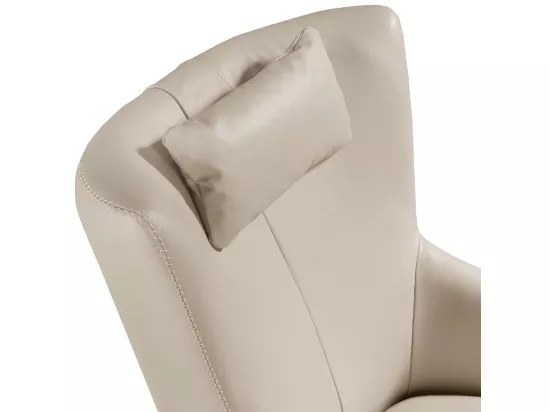 Fauteuil pivotant en cuir gris 5090 ANGEL CERDA