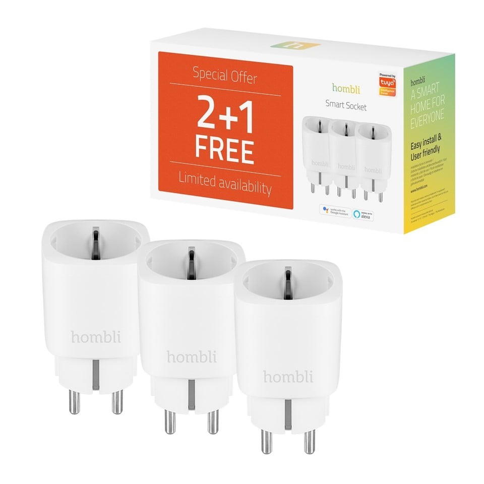 Hombli - Energipakke med 350W varmepanel + Smart Socket Promo Pack (3 stk)