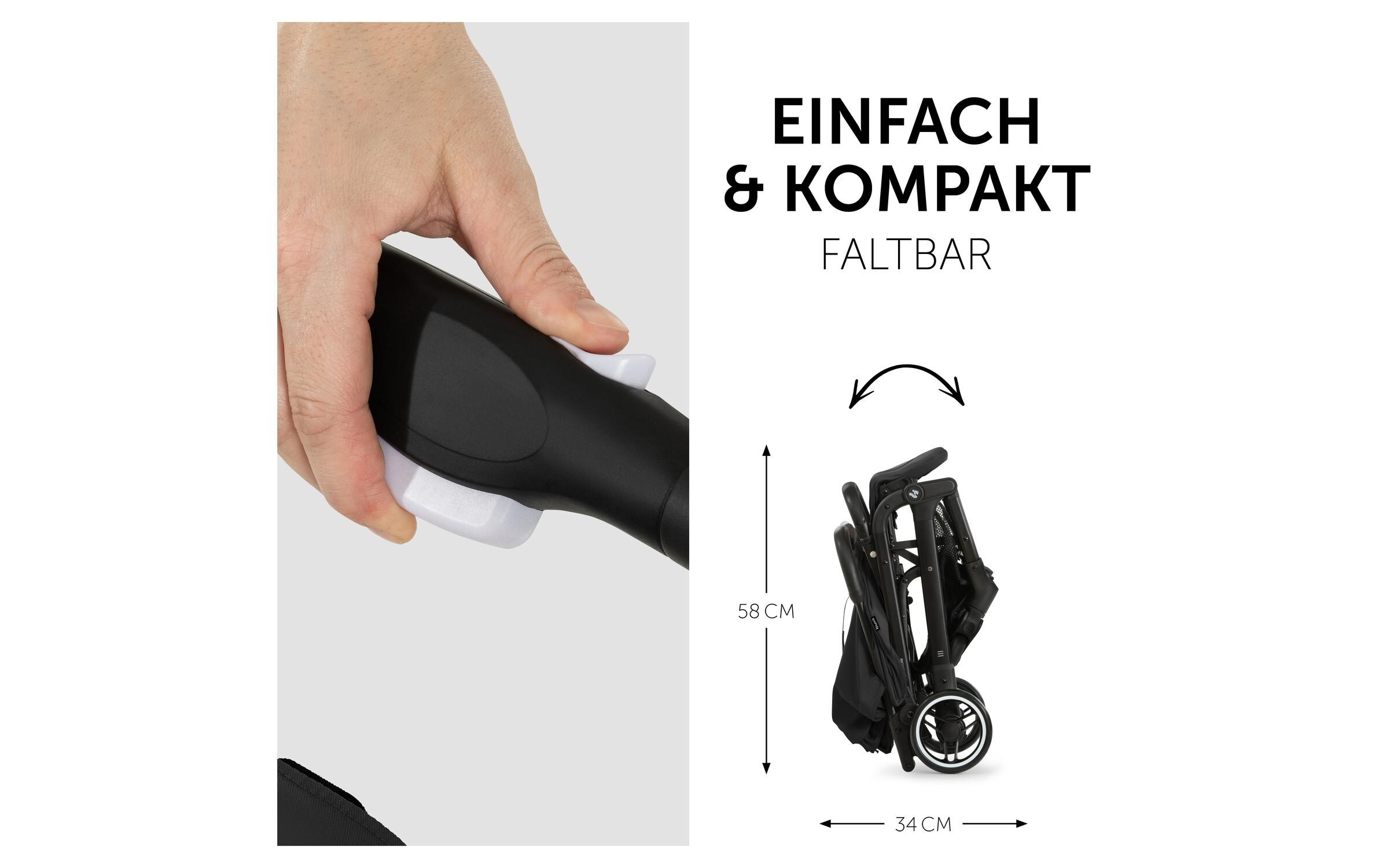 Buggy Travel N Care Schwarz<br>Handlicher, kompakt verstaubarer Kinderwagen