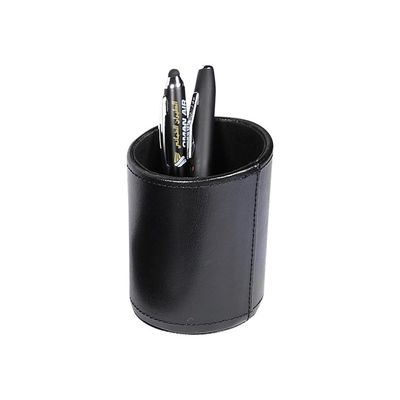 Quo Vadis Satiny - Pot à crayons - 7,5 x 10 cm - peau de vache - noir