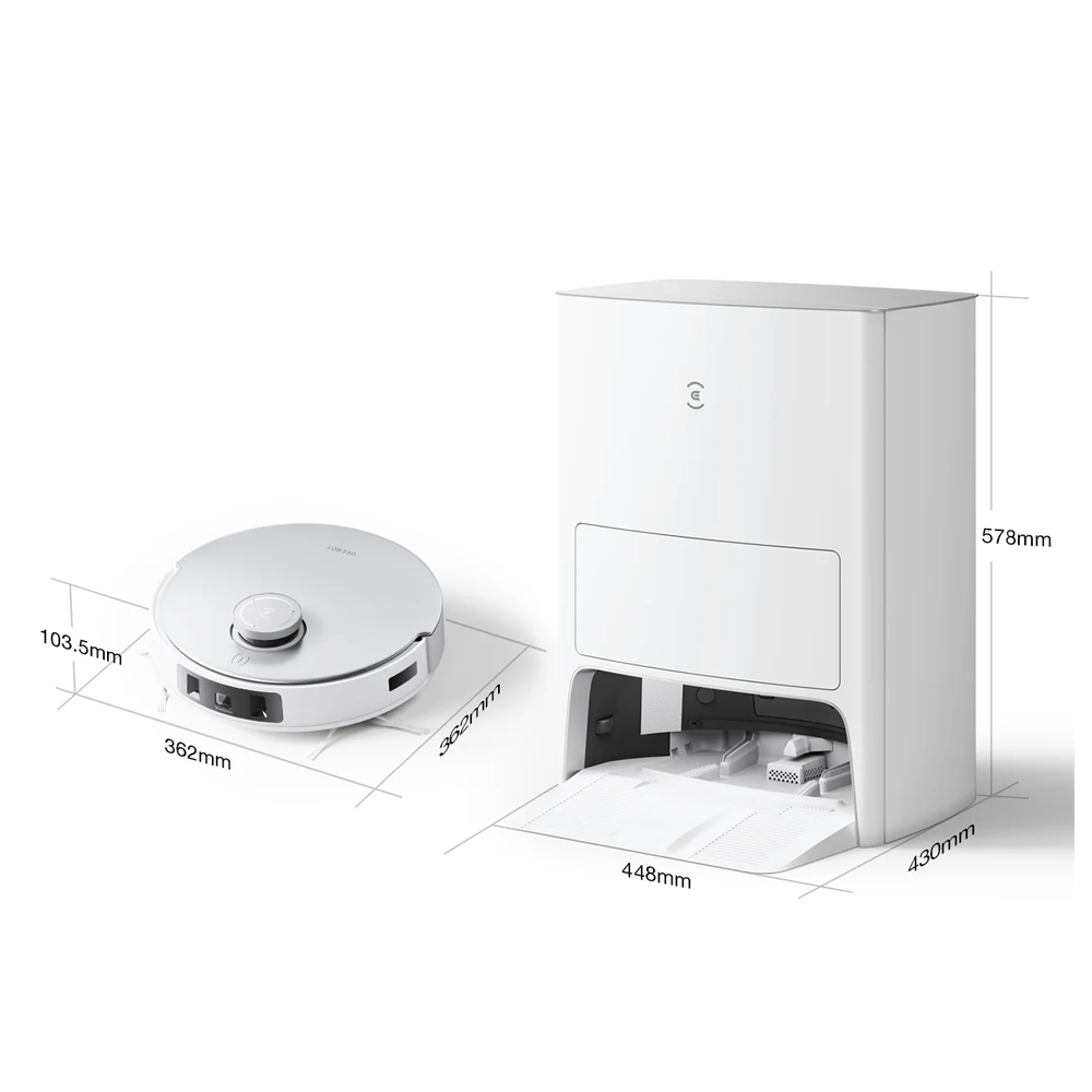 Deebot T20 OMNI Staubsaug-Roboter Staubsauger Nass / Trocken Bodenreinigung mit Station (DLX23) - Weiss