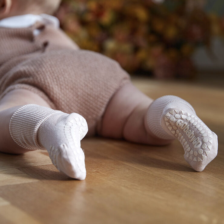 GoBabyGo Skridsikre Strømper Bambus Soft pink