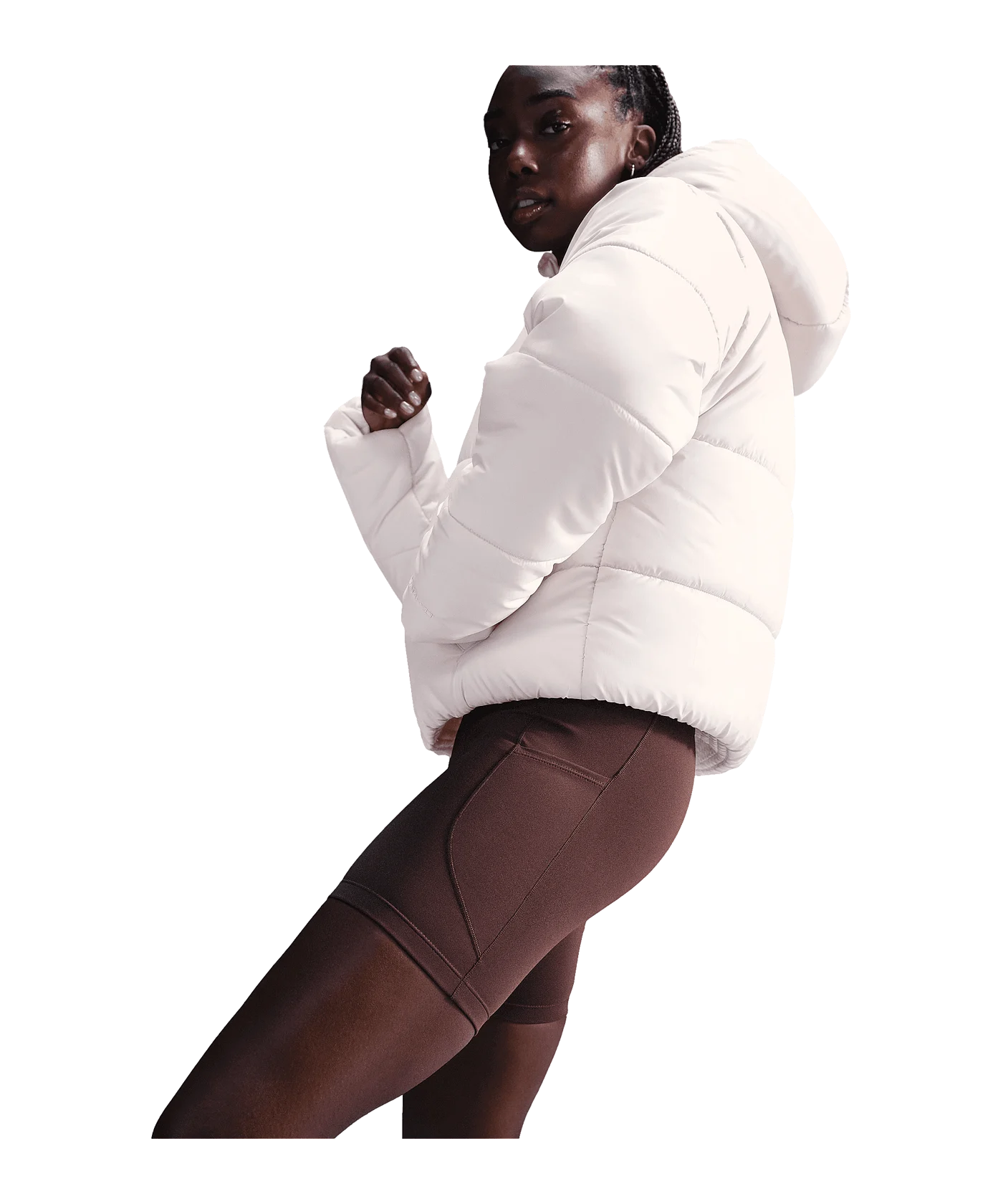 Nike Synthetic Puffer Jacke Damen Beige F104