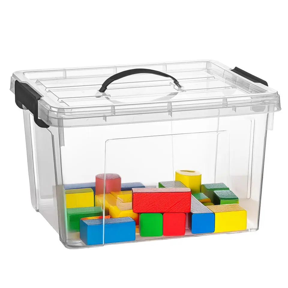 Plasticforte Opbergbox met deksel - grijs - 23.5L - kunststof