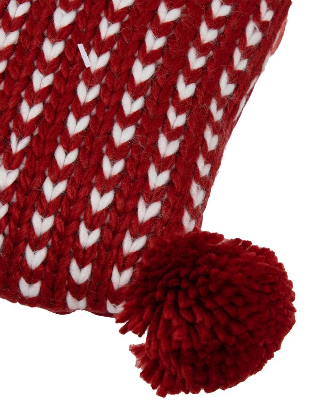Strick-Kissen mit Pompoms