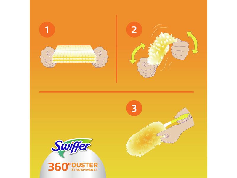 Swiffer Staubmagnet Nachfülltücher 360° 5 Stück Staubwedler für alle trockenen Oberflächen