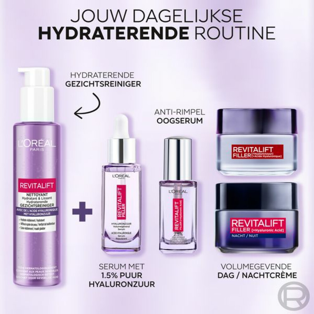L'Oréal Revitalift Filler Reinigingsgel met Hyaluronzuur150 ml