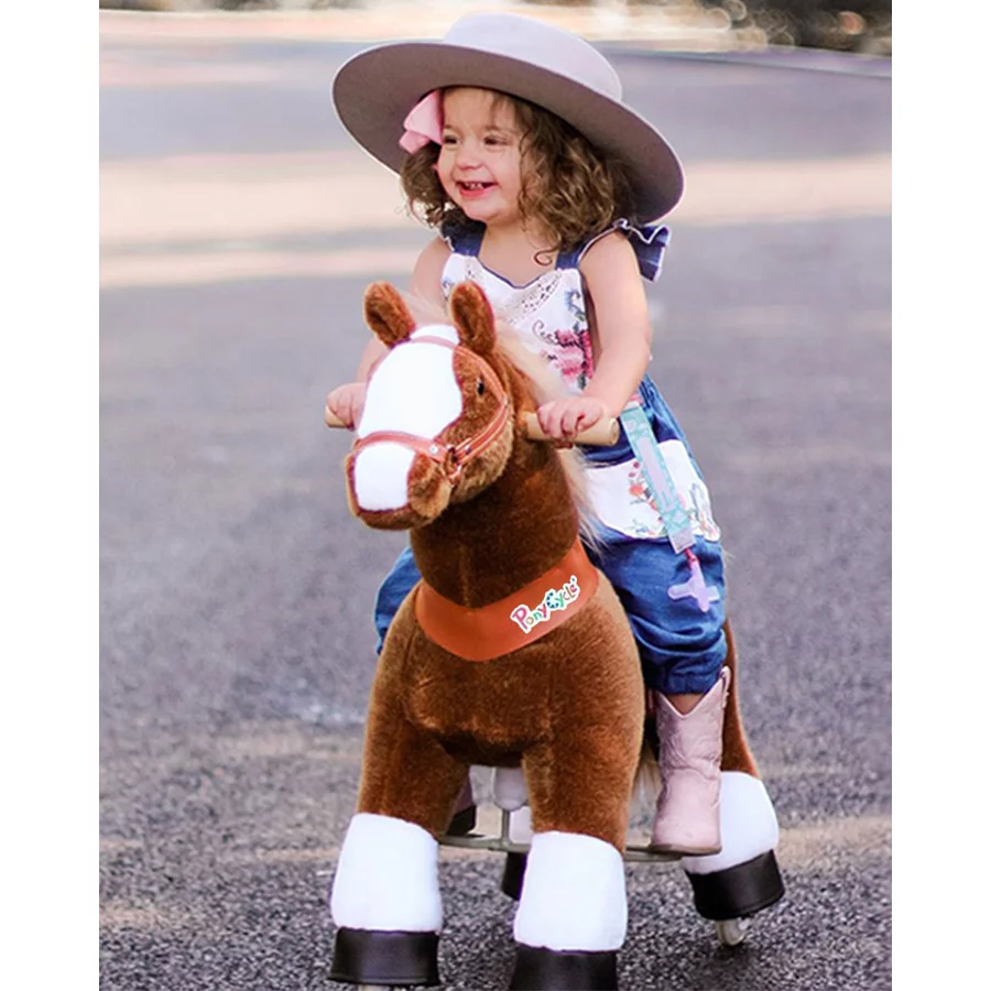 PonyCycle® Brown mit Bremse und Sound - klein