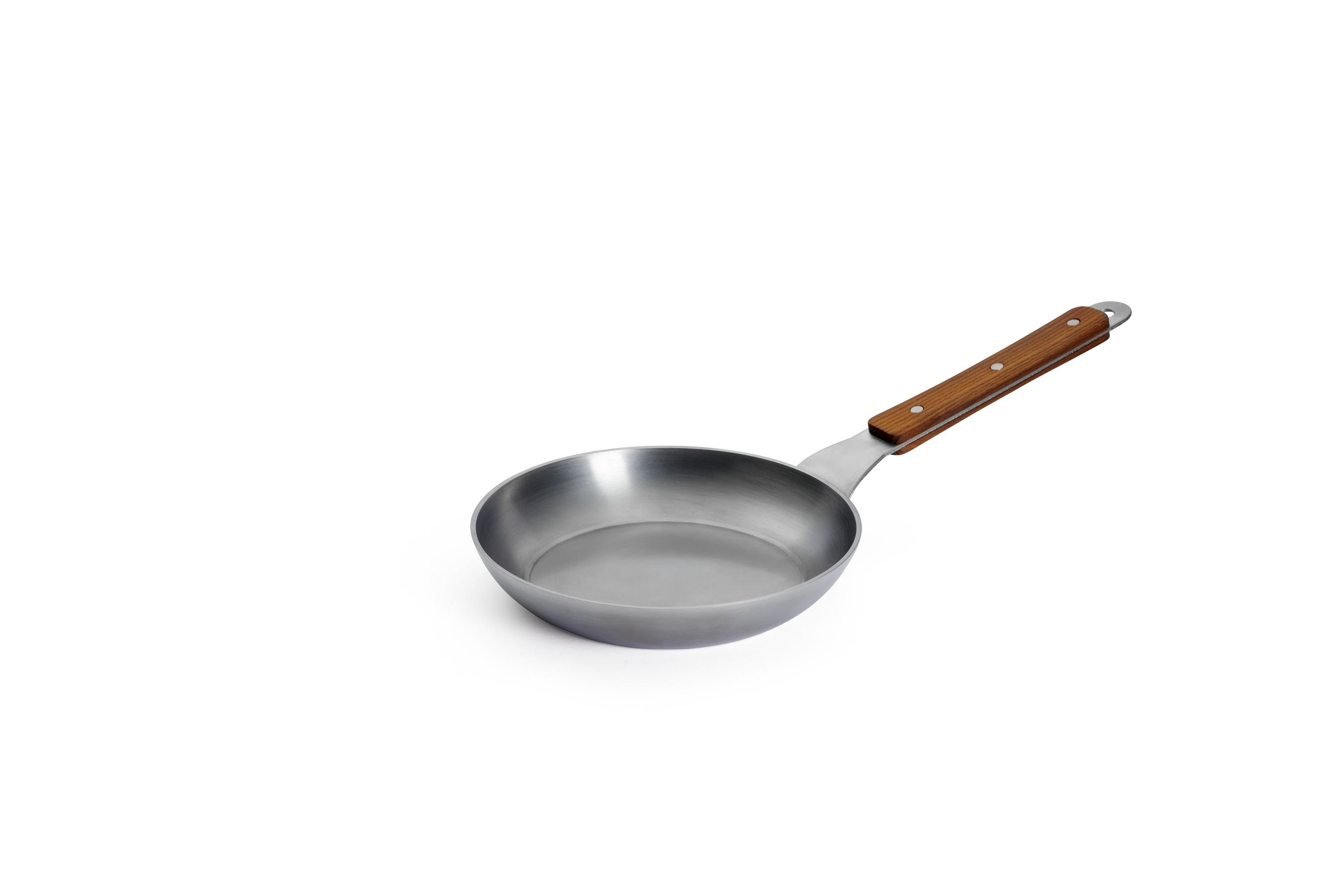 Carbon Steel  Flachpfanne - Griffart: Fester Holzstiel