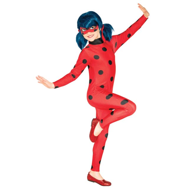 Miraculous - Kostüm für Kinder - Größe 122/128 - rot/schwarz