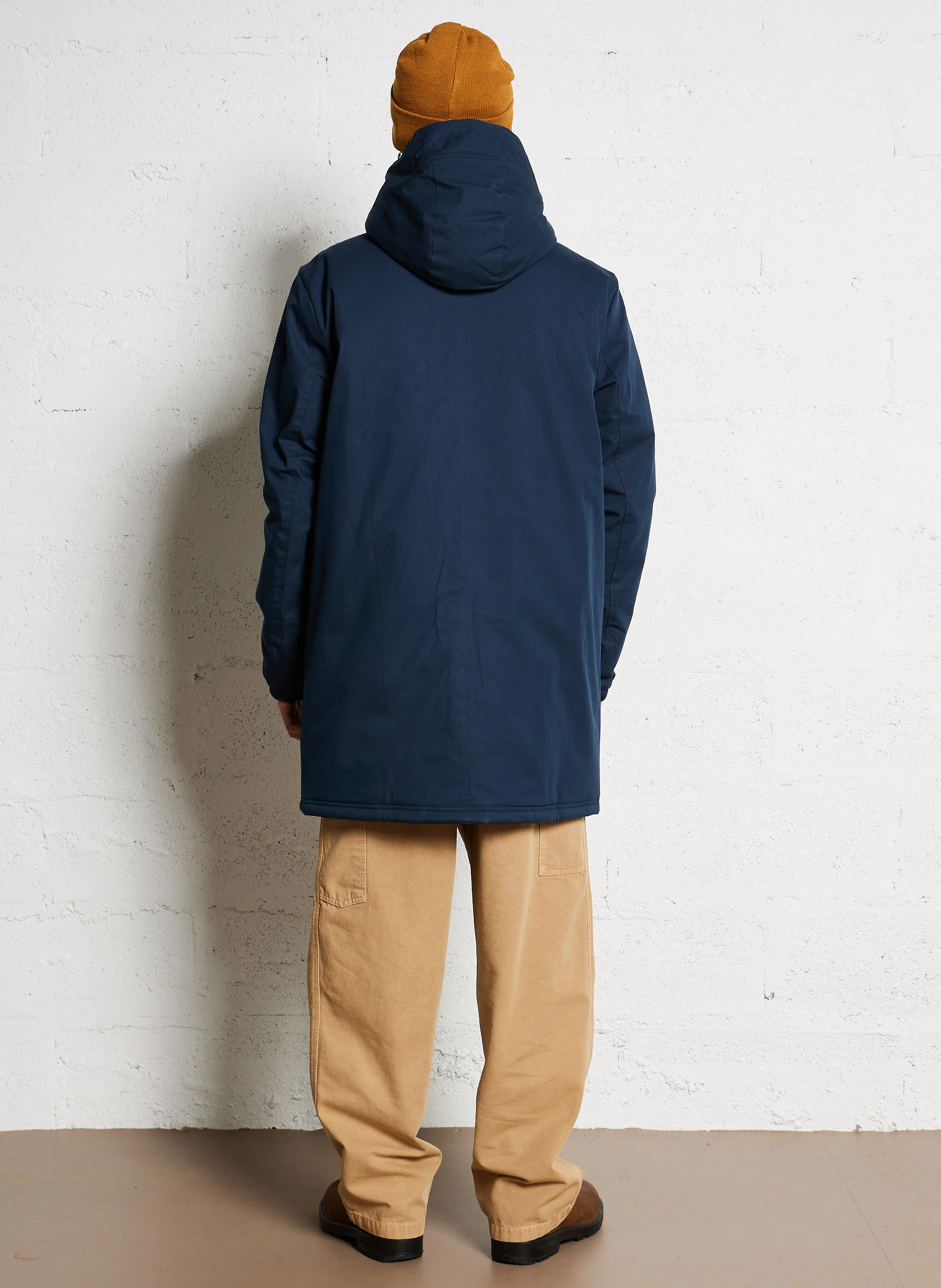 CHEVERNY - Parka oversize en coton mélangé | Bleu