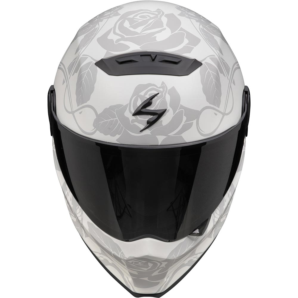 Scorpion - Casque Covert FX Dragon Gris Clair / Argent / Mat
