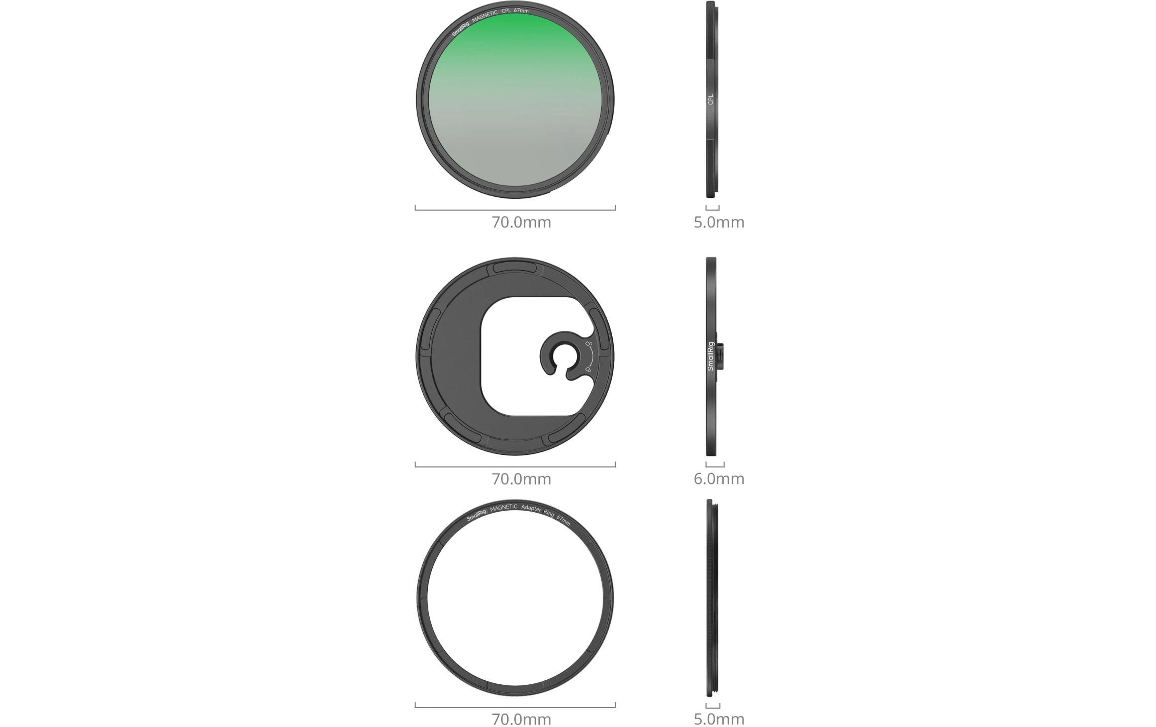 Aufsteckbarer CPL-Filter (67 mm) mit M-Mount-AdapterFür mobile Filmemacher