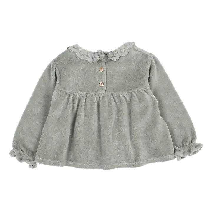 Búho Blouse Velours | Bleu gris